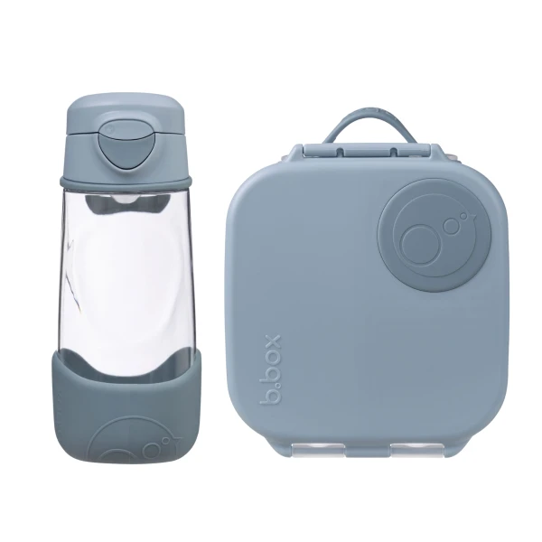 B.Box Zestaw Sportowa butelka tritanowa 450 ml + Mini Lunchbox, Chill out