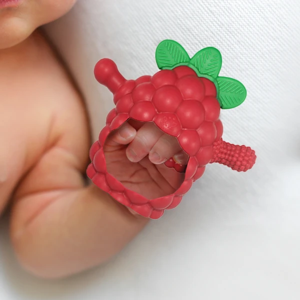 Gryzak silikonowy Razberry Grip, różowy, RaZbaby