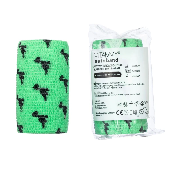 VITAMMY AUTOBAND ELASTYCZNY BANDAŻ KOHEZYJNY 10CM X 4,5 M DINOZAURY
