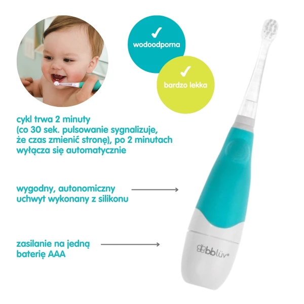 Soniczna szczoteczka dla dziecka Sönik + Bidon ze słomką 240 ml, arbuzowy B.Box 