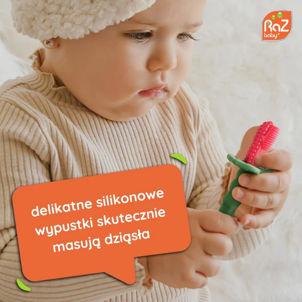 Szczoteczka silikonowa na ząbkowanie Razberry, RaZbaby