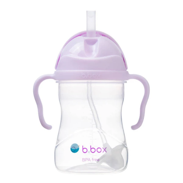 B.BOX Bidon ze słomką boysenberry + DOIDY CUP kubek lawendowy ZESTAW