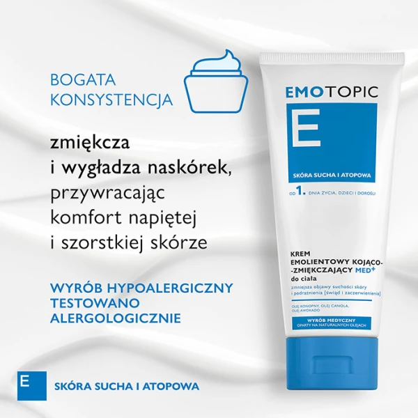 PHARMACERIS E EMOTOPIC KREM KOJĄCO-ZMIĘKCZAJĄCY MED+ 200 ML