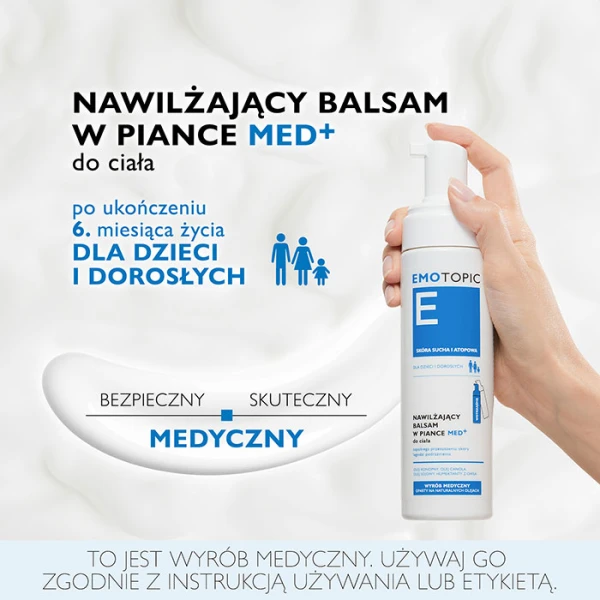 PHARMACERIS E EMOTOPIC NAWILŻAJĄCY BALSAM W PIANCE MED+ 200 ML