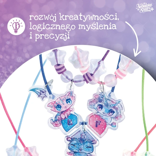 NEBULOUS STARS KREATYWNY ZESTAW DO TWORZENIA NASZYJNIKÓW PRZYJAŹNI 7+