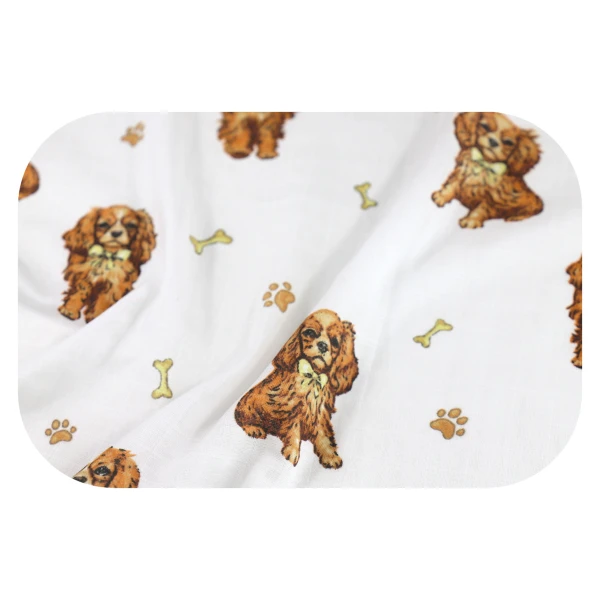 EGA KIDS PIELUSZKA MUŚLINOWA OTULACZ MUŚLIN 120/120 PIESEK 1 SZTUKA