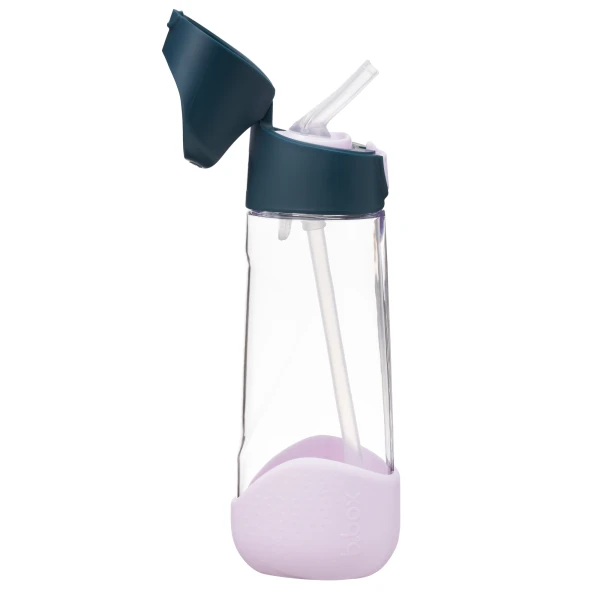 B.box Butelka na wodę tritanowa ze słomką 600ml Indigo Rose