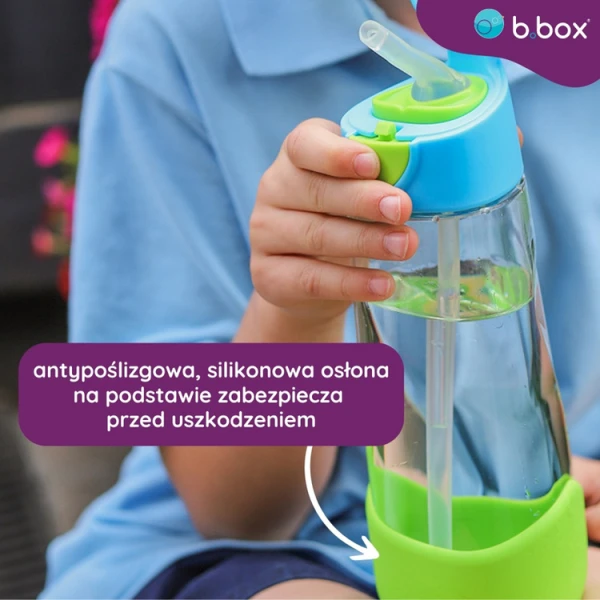 B.Box Butelka na wodę tritanowa ze słomką 600ml Ocean Breeze