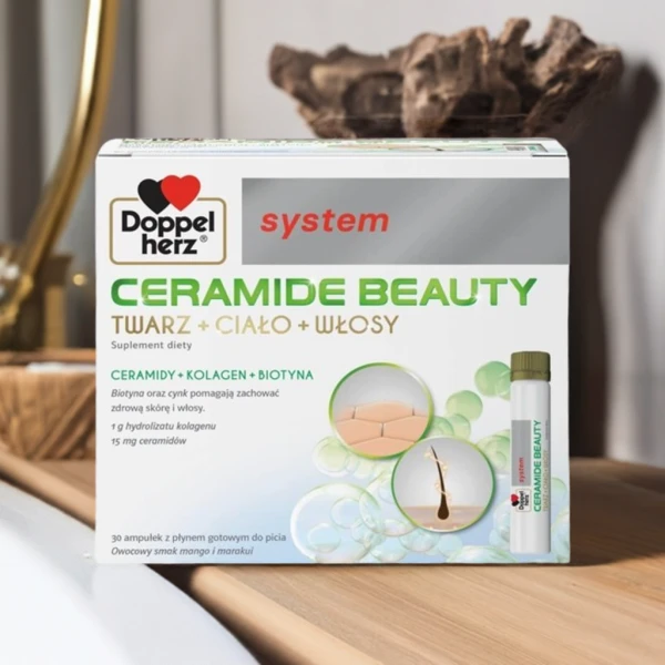 DOPPELHERZ CERAMIDE BEAUTY TWARZ CIAŁO WŁOSY 1 SHOT 25 ML