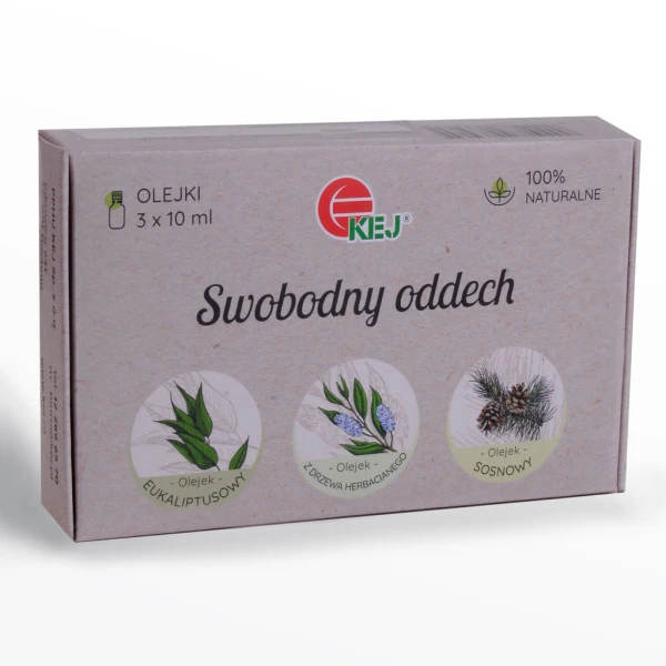 KEJ ZESTAW OLEJKÓW ETERYCZNYCH SWOBODNY ODDECH 3 SZTUKI