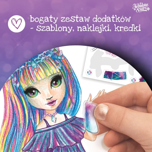 Szkicownik do projektowania ubrań, Isadora 7+, Nebulous Stars