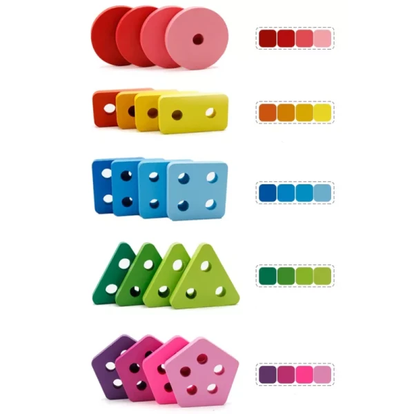SORTER NAKŁADANKA KSZTAŁTY MONTESSORI