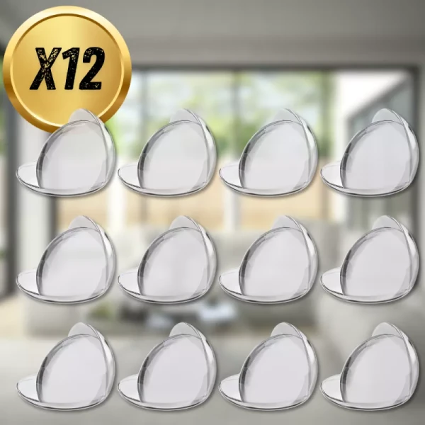 ZABEZPIECZENIE NAROŻNIKÓW NA ROGI STOŁÓW MEBLI BEZBARWNE 12 SZT OKRĄGŁE NICEKIDS