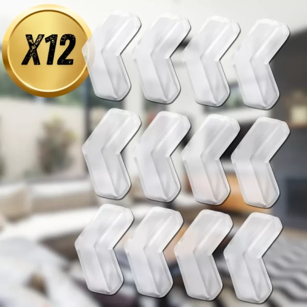 ZABEZPIECZENIE NAROŻNIKÓW NA ROGI STOŁÓW MEBLI BEZBARWNE 12 SZT 