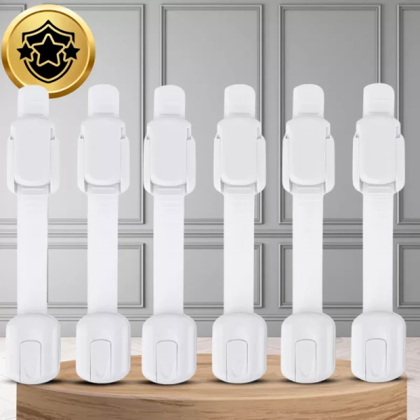 ZABEZPIECZENIA SZAFEK BLOKADA SZUFLAD MEBLI DRZWI PRZED DZIEĆMI NICEKIDS BIAŁE