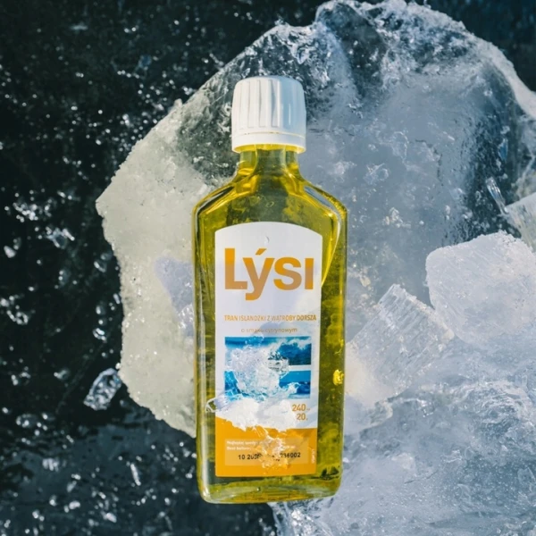 LYSI TRAN CYTRYNOWY OLEJ KWASY OMEGA 3 DHA NA ODPORNOŚĆ 240 ML