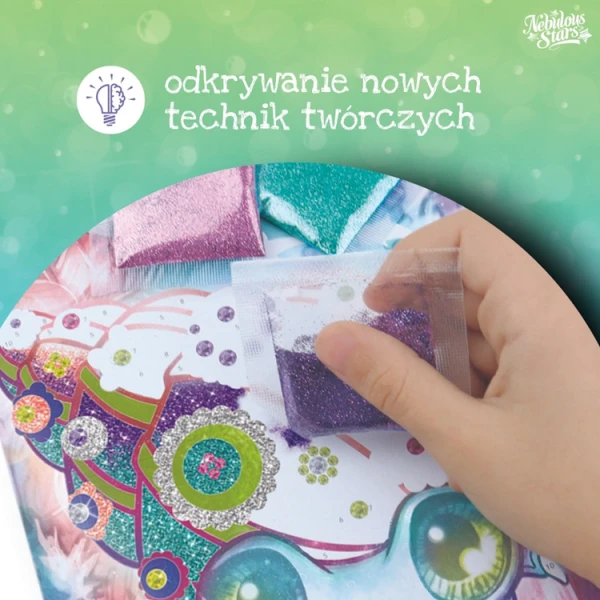 NEBULOUS STARS ALBUM DO SCRAPBOOKINGU Z FOLIĄ I BROKATEM