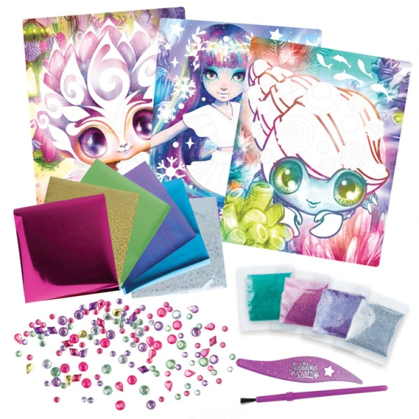 NEBULOUS STARS ALBUM DO SCRAPBOOKINGU Z FOLIĄ I BROKATEM