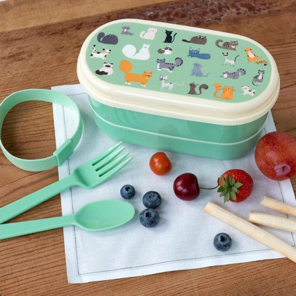 REX LONDON LUNCHBOX POJEMNIK BENTO KOTY ŚNIADANIÓWKA DO SZKOŁY