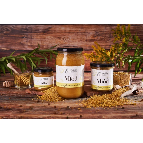 PASIEKA RODZINNA MIÓD Z PYŁKIEM PSZCZELIM 410G