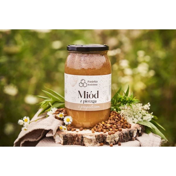 PASIEKA RODZINNA MIÓD Z PIERZGĄ I PROPOLISEM 1150G