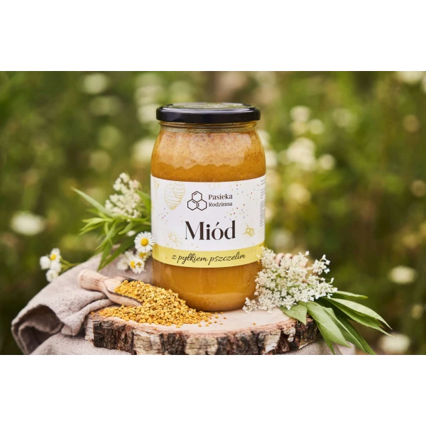 PASIEKA RODZINNA MIÓD Z PYŁKIEM PSZCZELIM 1150