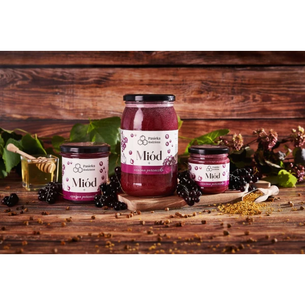 PASIEKA RODZINNA MIÓD Z CZARNĄ PORZECZKĄ 410G