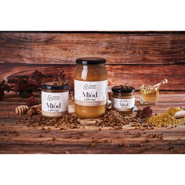 PASIEKA RODZINNA MIÓD Z PIERZGĄ I PROPOLISEM 410G
