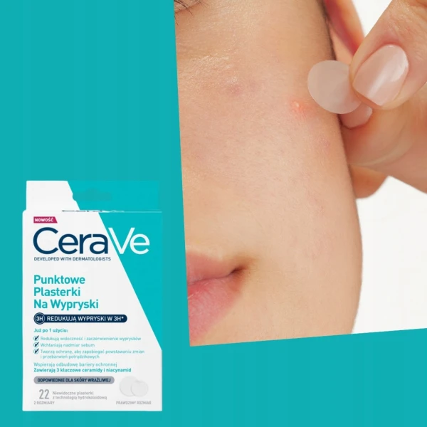 CERAVE PATCH PLASTRY NA WYPRYSKI 22 SZT.