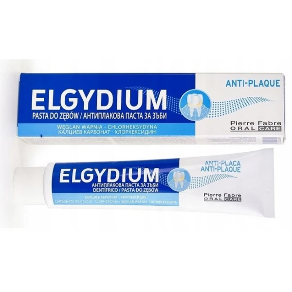 ELGYDIUM  ANTI-PLAQUE  PASTA DO ZĘBÓW ANTYBAKTERYJNA 75ML