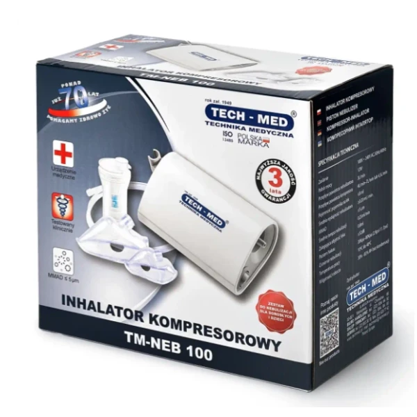 TECH MED INHALATOR KOMPRESOROWY TM NEB 100 3 LATA GWARANCJI