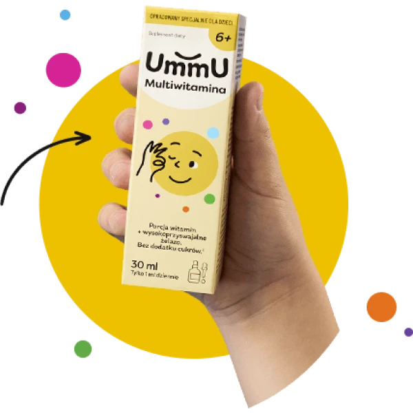 UMMU MULTIWITAMINA 6+ KROPLE DLA DZIECI POMARAŃCZOWE BEZ CUKRU 30ML