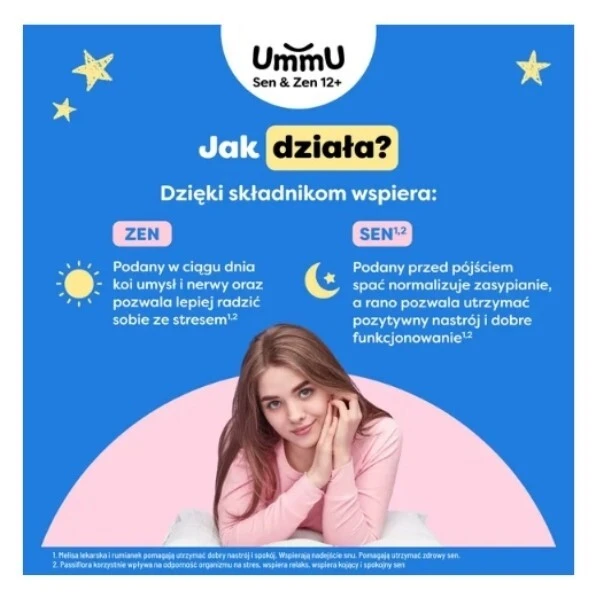  UMMU SEN&ZEN 12+ KROPLE DLA DZIECI MELISA RUMIANEK PASSIFLORY 30ML