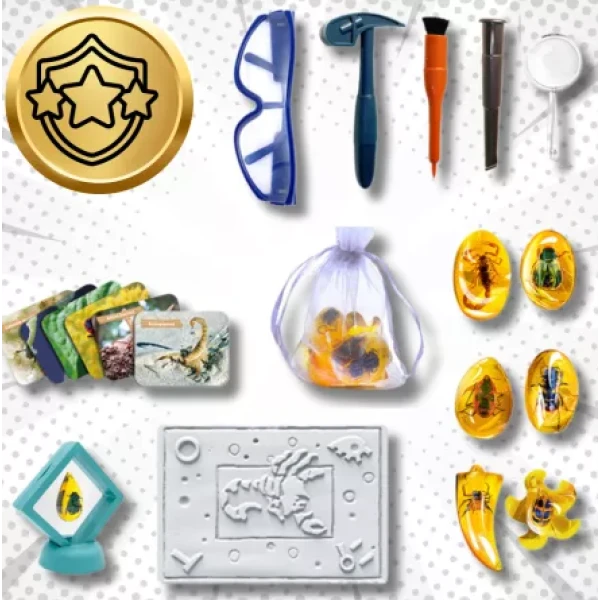 SKAMIELINY WYKOPALISKA OWADÓW ZESTAW DLA MAŁYCH ARCHEOLOGÓW