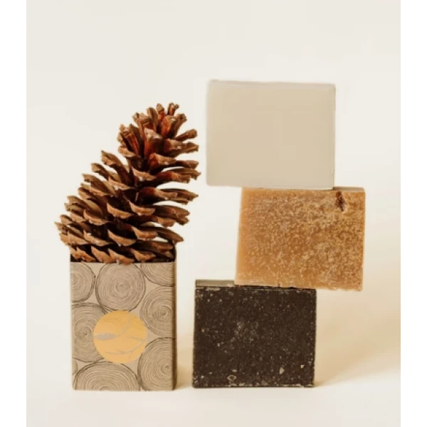 OPCJA NATURA ŚWIĄTECZNY SZTOS 3 X MYDŁO KAWA & KARMEL & CYNAMON 