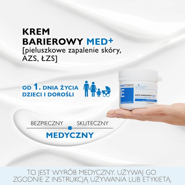PHARMACERIS EMOTOPIC KREM BARIEROWY MED+ PIELUSZKOWE ZAPALENIE SKÓRY AZS 75ML