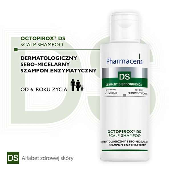 PHARMACERIS DS OCTOPIROX SZAMPON DERMATOLOGICZNY ENZYMATYCZNY 125 ML