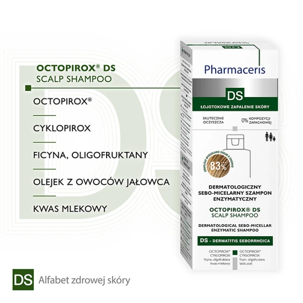 PHARMACERIS DS OCTOPIROX SZAMPON DERMATOLOGICZNY ENZYMATYCZNY 125 ML