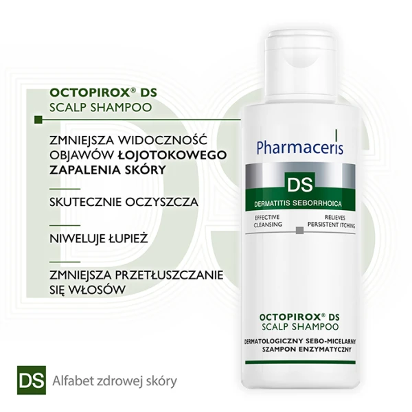 PHARMACERIS DS OCTOPIROX SZAMPON DERMATOLOGICZNY ENZYMATYCZNY 125 ML