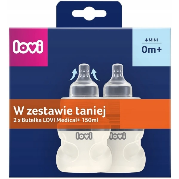 LOVI ZESTAW 2 BUTELEK MEDICAL+ 150ML 0M+