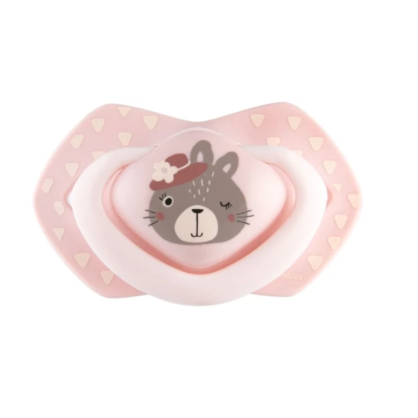 CANPOL BABIES SMOCZEK SLIKONOWY SYMETRYCZNY DZIEWCZYNKA 0-6M 2SZT