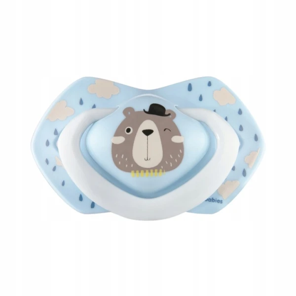 CANPOL BABIES SMOCZEK SILIKONOWY SYMETRYCZNY BONJOUR PARIS NIEBIESKI 6-18M 2SZT.