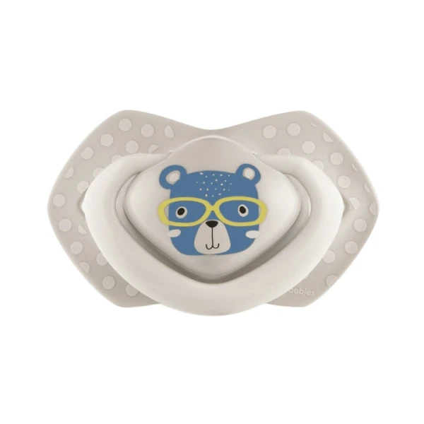 CANPOL BABIES SMOCZEK SILIKONOWY SYMETRYCZNY BONJOUR PARIS NIEBIESKI 6-18M 2SZT.