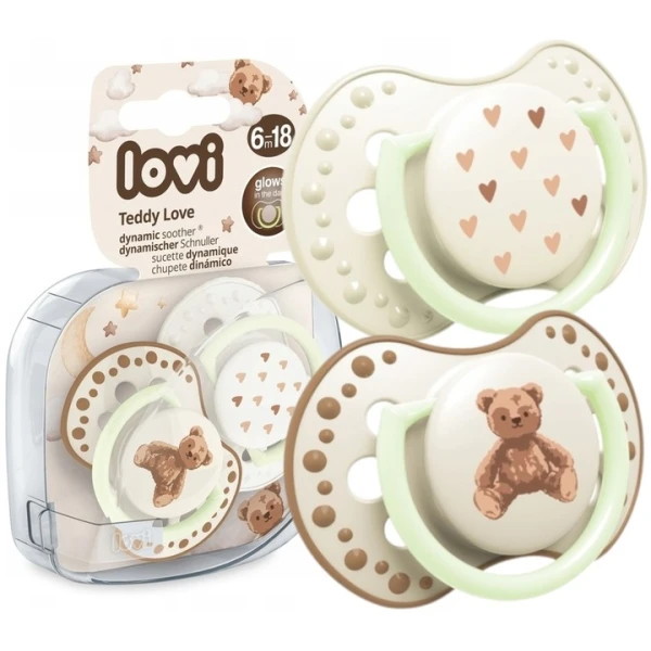 LOVI SMOCZEK SILIKONOWY DYNAMICZNY TEDDY LOVE 6-18M 2SZT