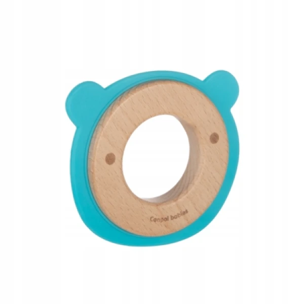 CANPOL BABIES GRYZAK DREWNIANO-SILIKONOWY DLA NIEMOWLĄT MIŚ