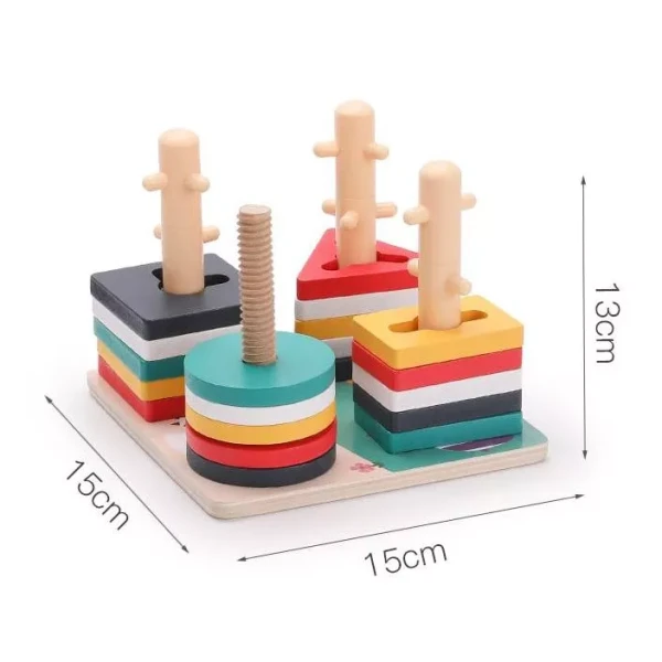 SORTER NAKŁADANKA DREWNIANA MONTESSORI 