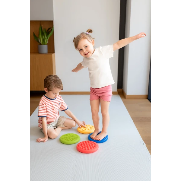 TULLO DYSKI SENSORYCZNE RÓŻNE FAKTURY 18 M + 4 SZTUKI 