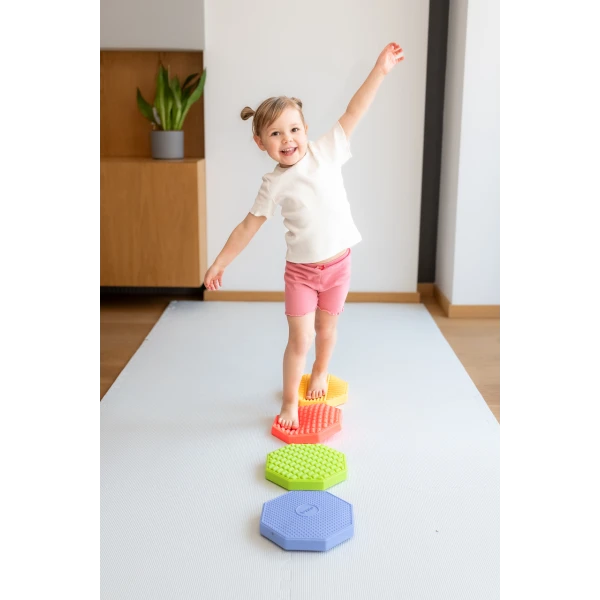 TULLO DYSKI SENSORYCZNE OŚMIOKĄTY RÓŻNE FAKTURY 4 SZT. 