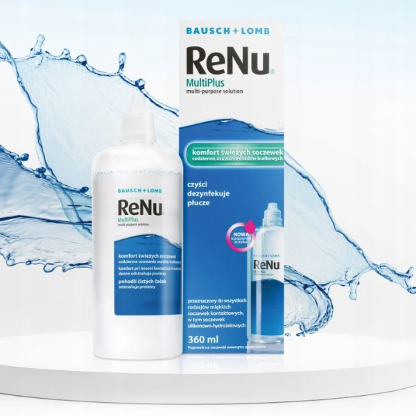 BAUSH&LOMB RENU MULTIPLUS PŁYN DO SOCZEWEK CZYŚCI I DEZYNFEKUJE 360ML 