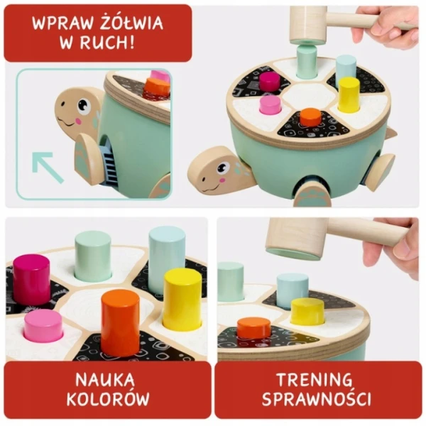 TOPBRIGHT ŻÓŁW DREWNIANA WBIJANKA GAR MOTORYCZNA 18m+